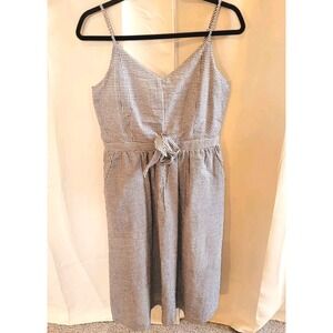 Doe Rae Dress XS Black White Plaid 100% Cotton Cottagecore Boho Beachy 16538x